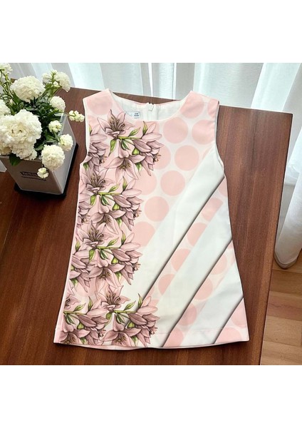 Çiçekli Baskılı Astarlı Jile - Nanıca Kıds - NNC8805 - Pembe - 5 Yaş - NNC8805-PEMBE-5 Yaş Pembe