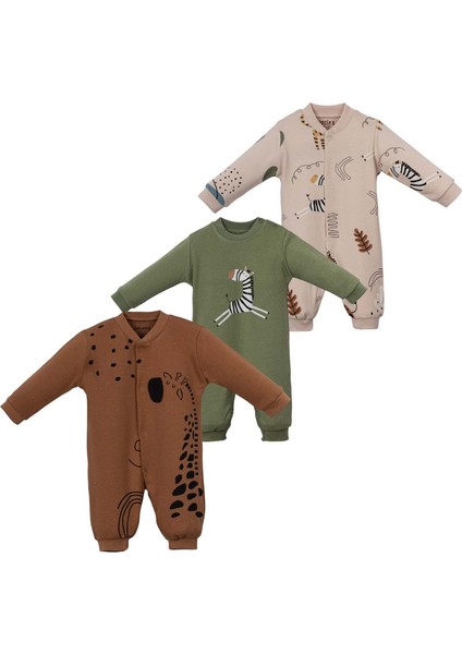 Zürafa Üçlü Tulum Set Camel