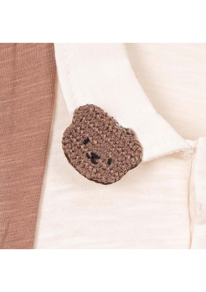 Ayıcık Kısa Kol Kısa Salopet Tulum Kahverengi modelleri