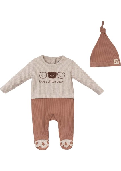 Lıttle Bear Şapka Tulum Takım Camel