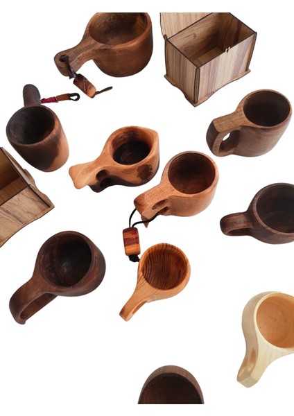 El Yapımı Ceviz Ağacı Kuksa Bardak – Model No: 6