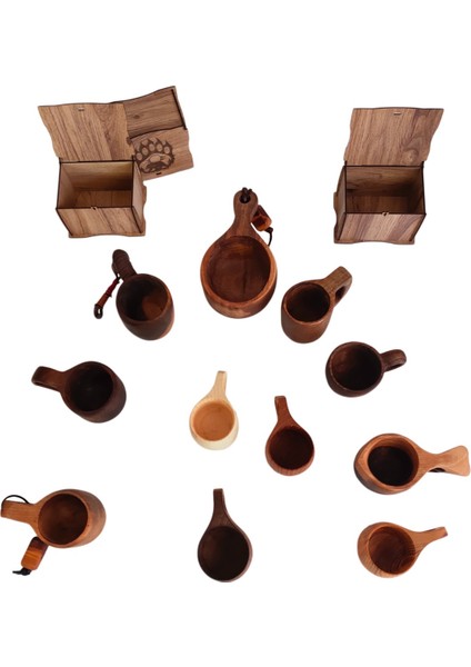 El Yapımı Ceviz Ağacı Kuksa Bardak – Model No: 6