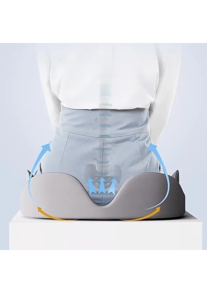 Ortopedik Oturma Minderi - Kuyruk Sokumu ve Bel Desteği Için Memory Foam Yastık | Posture Düzeltici, Tekerlekli Sandalye ve Ofis Sandalyesi Için Ergonomik Minder modelleri