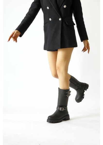 Winfred Siyah Kemer Detaylı Uzun Bot fırsatları