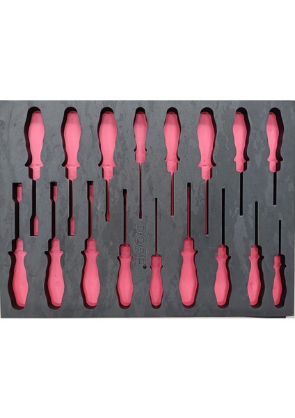 Takım Arabası Içi Düzenleyici Boş Eva Organizer Tornavidalar Için 17 Adet Bölmeli Sünger 55,5cm x 41 cm