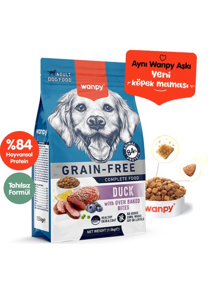 Tahılsız Ördekli Yetişkin Köpek Maması 1,5 kg