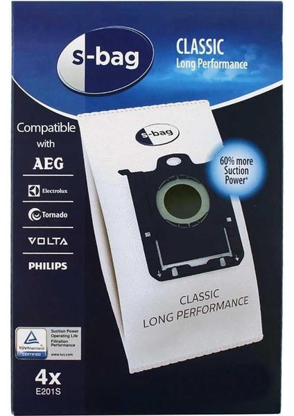 S- bag Fc 8785 Performer Silent ile Uyumlu Toz Torbası 4'lü Paket