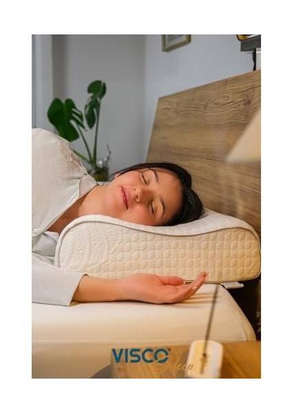 Visco Yastık Boyun Destekli Yastık Visko Yastık Atella Doğal Viskon Kılıflı 60X40X14-12 cm fiyatları