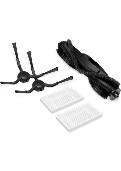 RVA105 - Robot Süpürge Yedek Parça Kiti, 1 Ana Fırça, 2 Yan Fırça, 2 Hepa Filtre