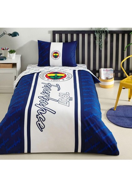 Lisanslı Fenerbahçe 1907 Glow Tek Kişilik Pamuk Nevresim Takımı