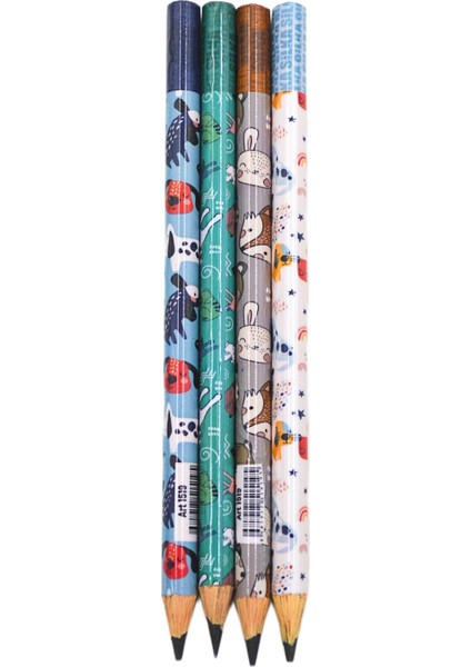 Tri Jumbo Animal Folyo Kurşun Kalem (4 Adet)