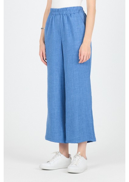 Indigo Pamuklu Bel Lastikli Bol Paça Pantolon 4657 modelleri