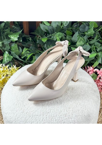 Arkası Fiyonk Bağlamalı Stiletto Ayakkabı M1164