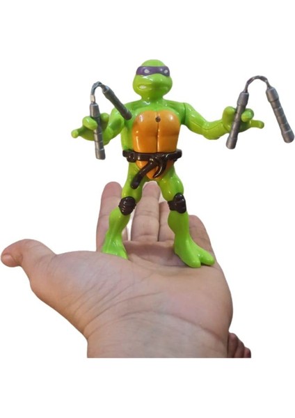 Ninja Kaplumbağlar Oyuncak Figür Seti 5 Li Set Aksesuarlı Işıklı Hareketli Kaliteli Ninja Turtles