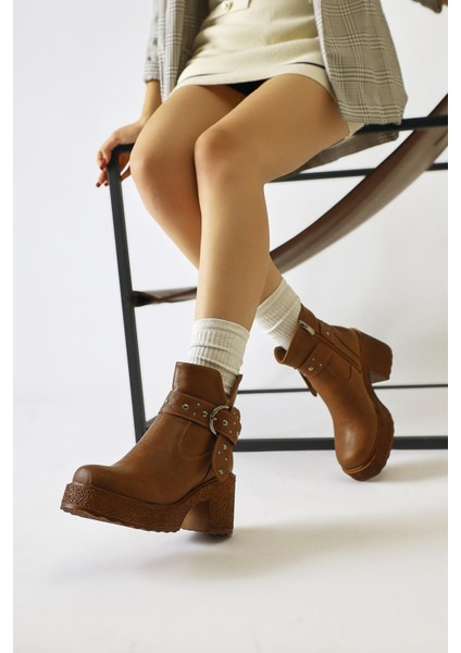 Maylin Taba Zımba Kemer Detaylı Bot