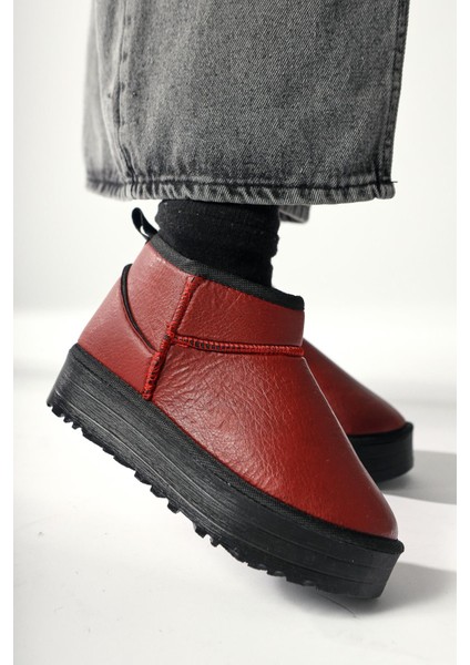 Jiman Bordo Kalın Tabanlı Kısa Bot fiyatları