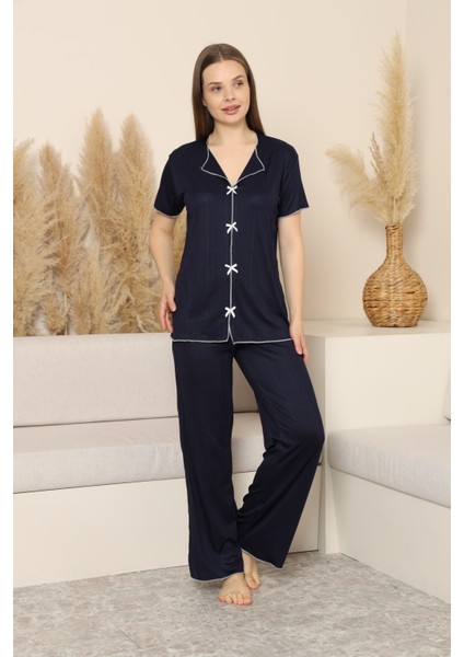 Bayan 5 Düğme Pijama Takımı fırsatları