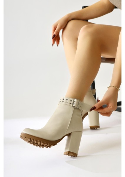 Jonny Bej Kemer Detaylı Oval Burunlu Fermuarlı Bot fiyatları