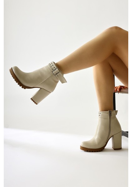 Jonny Bej Kemer Detaylı Oval Burunlu Fermuarlı Bot modelleri