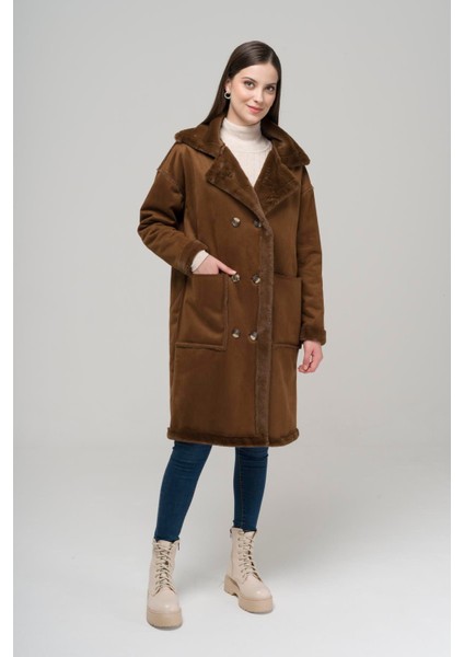 Torba Cepli Kruvaze Süet / Kürk Mont Taba 6496 fiyatları