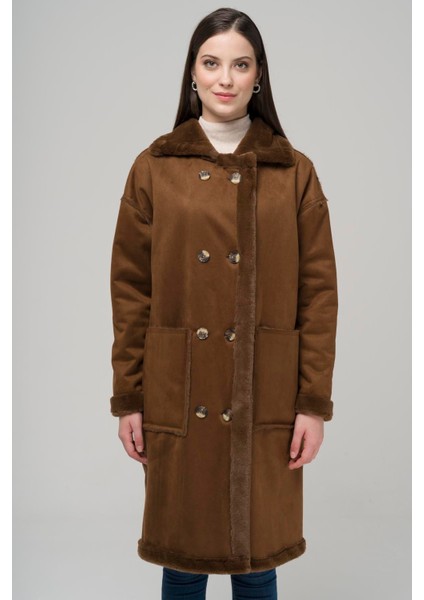 Torba Cepli Kruvaze Süet / Kürk Mont Taba 6496 modelleri