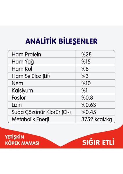 Tahılsız Sığır Etli Yetişkin Köpek Maması 1,5 kg