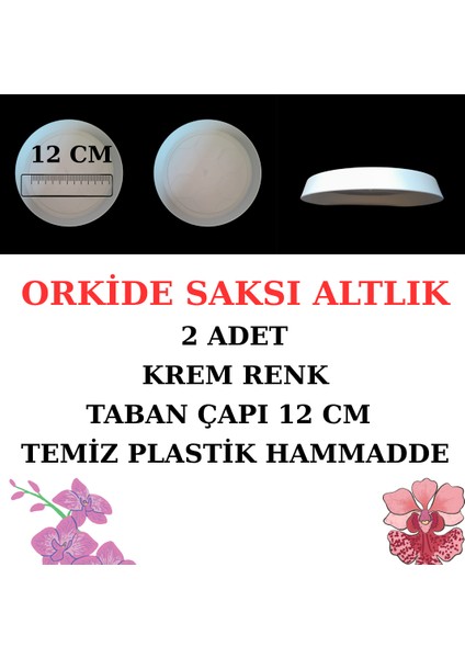 Orkide Saksı Altlık Tabak 2 Adet