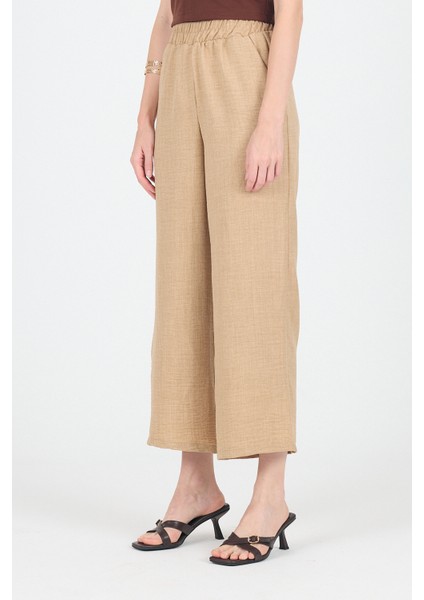 Vizon Pamuklu Bel Lastikli Bol Paça Pantolon 4657 modelleri