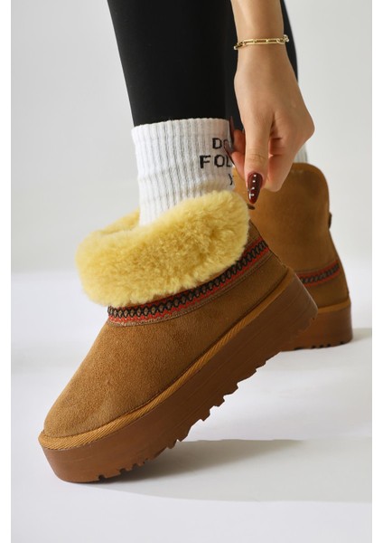 Sin Taba Süet Katlanabilir Konçlu Içi Kürklü Bot modelleri