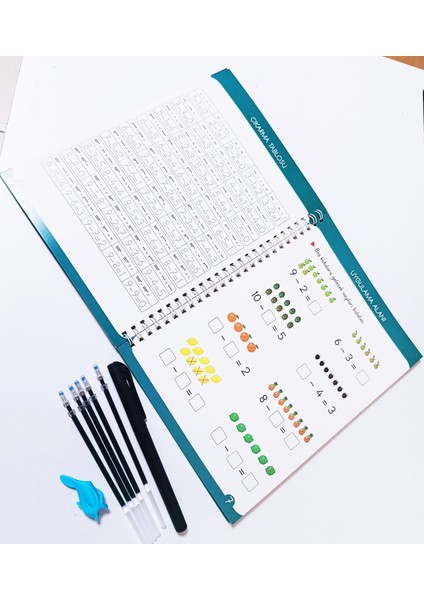 Sihirli Yazı Seti Silinen Kabartmalı Oluklu Defter Yazma Öğret 1 Kitap+1 Kalem+5 Yedek Uç modelleri