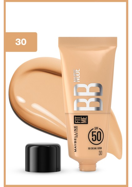 Fit Me Nude Cilt Bakımı Etkili Nemlendirici SPF50 Bb Krem - 30 fiyatları