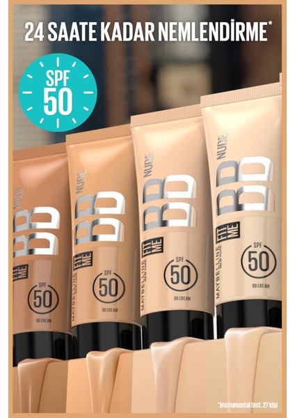 Fit Me Nude Cilt Bakımı Etkili Nemlendirici SPF50 Bb Krem - 30 indirimleri