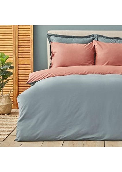 Home Basic Terecota PETROL%100 Pamuk, Çift Taraflı Çift Kişilik Nevresim Takımı modelleri