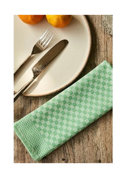 4'lü Yeşil Renkli Dama Desenli Mutfak Peçetesi Kurulama Bezi Mutfak Havlusu 40X60 cm fiyatları
