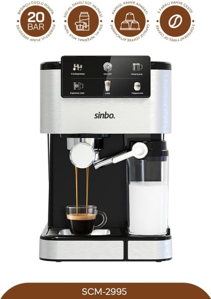 Scm 2995 -Kapsül Kahve Aparatlı Espresso Makinesi modelleri