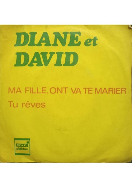 Diane Et David – Ma Fille, On Va Te Marier / Tu Reves Dönem Tr Baskı 45 Lik