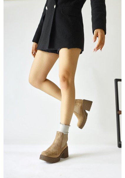 Thida Vizon Süet Lastikli Platform Taban Çekme Bot fiyatları