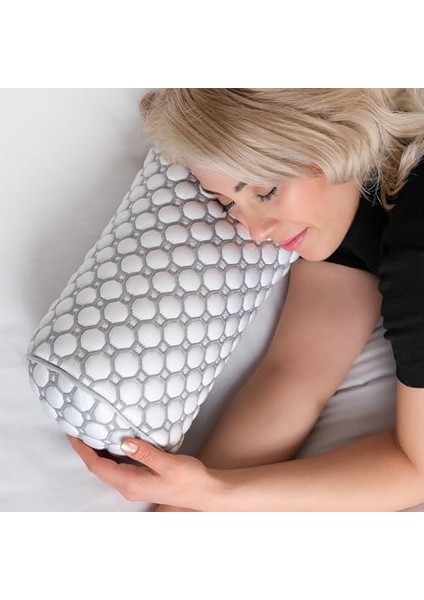 Roller Cooling Yastık, 3D Örgülü ve Nefes Alabilir, Iç Yastıklı, 40X47CM, Oekotex Sertifikalı, Gizli Fermuariı Ile Yıkanabilir, Yenilikçi Soğutma Ipliği Ile Tasarlanmıştır (Gri) modelleri