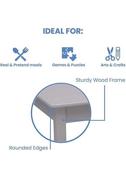 Children Mysize Kids Ahşap Masa ve Sandalye Takımı (2 Sandalye Dahil) modelleri