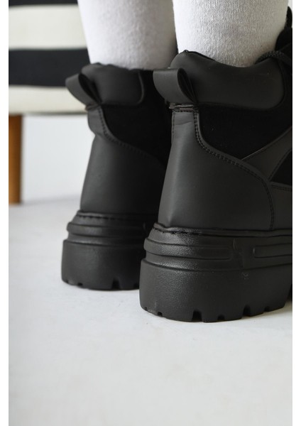 Kindra Siyah Süet Detaylı Yüksek Taban Spor Bot fırsatları