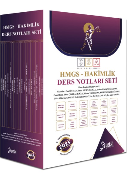 Çsa Hmgs ve Hakimlik Ders Notu Seti 2025