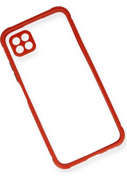 Huawei P40 Lite Kılıf Miami Şeffaf Silikon - Kırmızı - EYESO6517-1633 modelleri