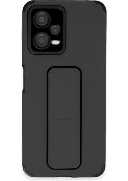 Xiaomi Poco X5 5g Kılıf Mega Standlı Silikon - Siyah - EYESO8556-9107