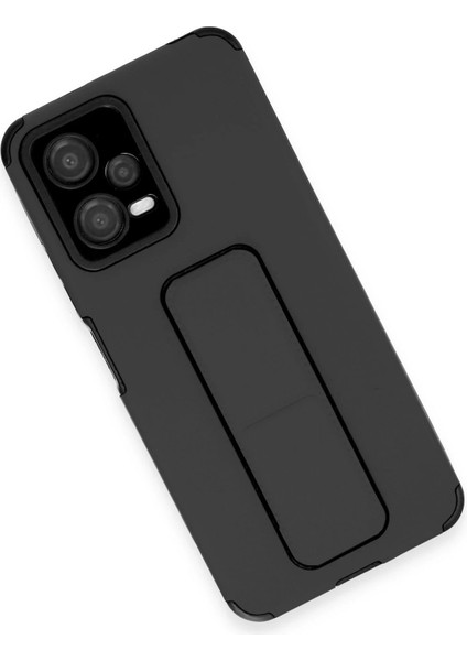 Xiaomi Poco X5 5g Kılıf Mega Standlı Silikon - Siyah - EYESO8556-9107 modelleri