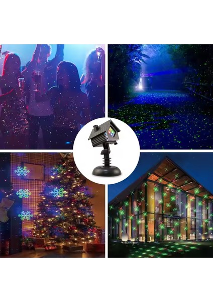 6 Temalı Uzaktan Kumandalı Lazer Projektör Işığı – Dış Mekan Için Özel Işık Gösterisi!