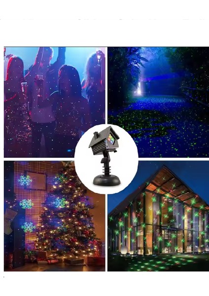 6 Temalı Uzaktan Kumandalı Lazer Projektör Işığı – Dış Mekan Için Özel Işık Gösterisi! modelleri