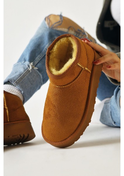 Lilly-Anne Taba Süet Içi Kürklü Kısa Bot