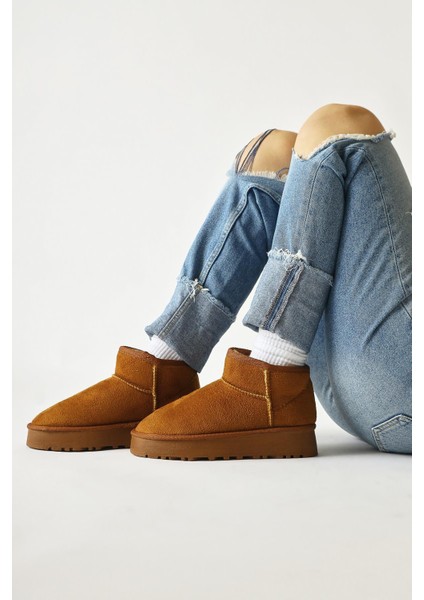 Lilly-Anne Taba Süet Içi Kürklü Kısa Bot modelleri