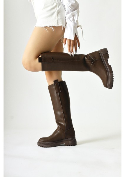 Dayna Kahve Kalın Tabanlı Çekme Çizme fiyatları