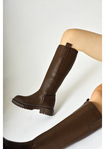 Dayna Kahve Kalın Tabanlı Çekme Çizme fırsatları